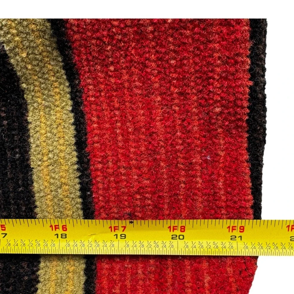 Striped Woven‎ Tote Bag Brown Yellow Green Red Large Capacity Shoulder Bag Boho